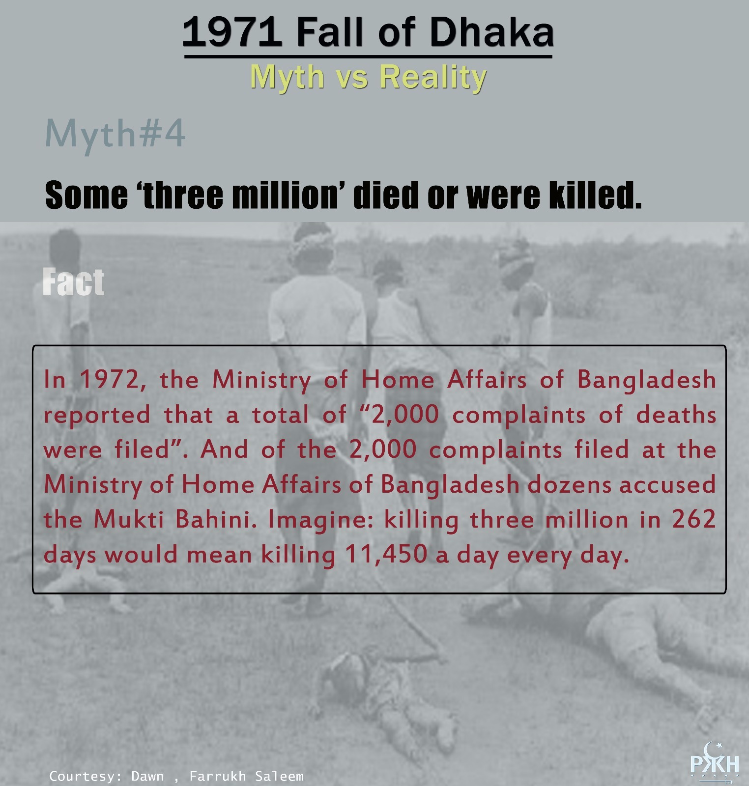 1971 fall of dhaka, myth vs reality. myth4